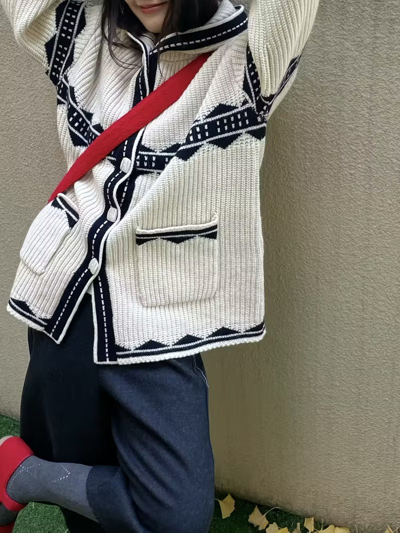 Women's Hooded Button-Up Cardigan