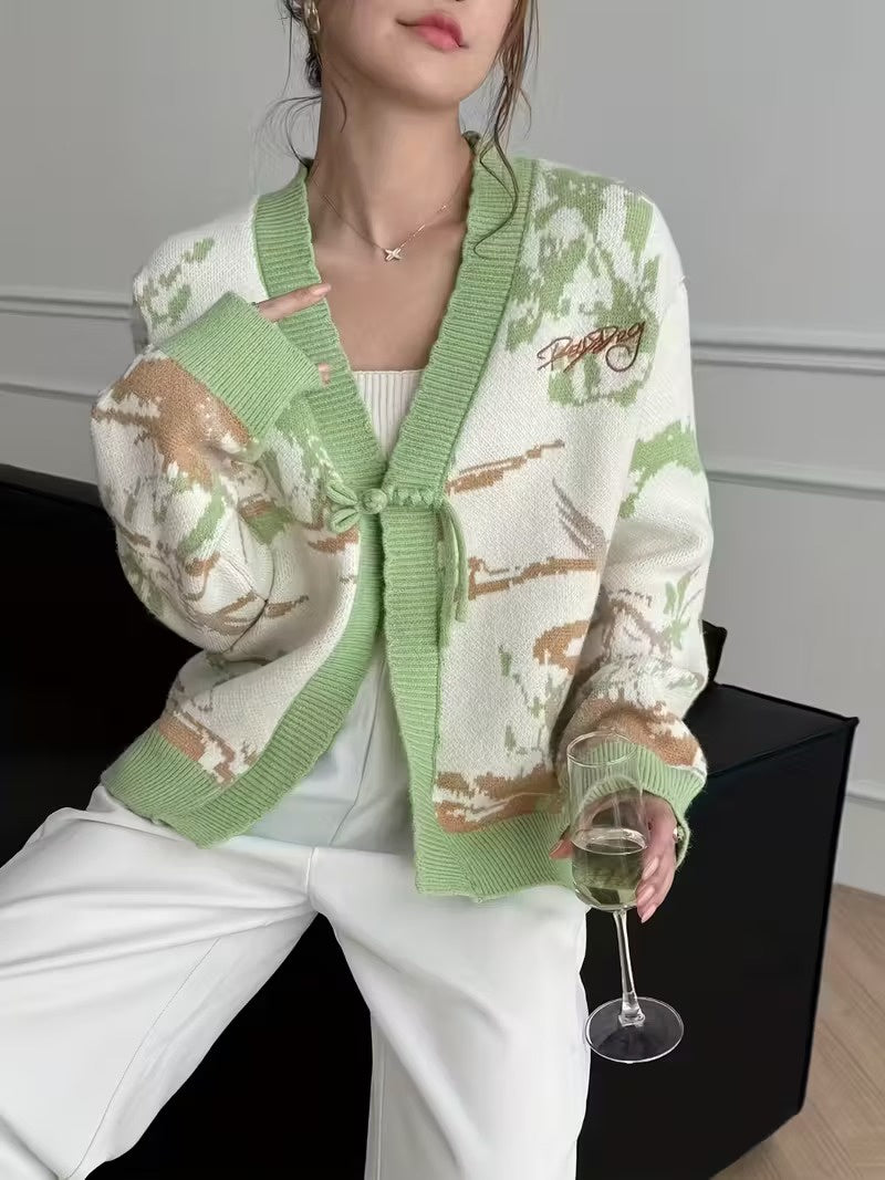 Women's Tie-Front V-Neck Cardigan