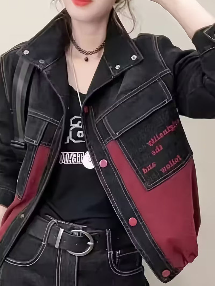 Women's Two-Tone Button-Front Jacket