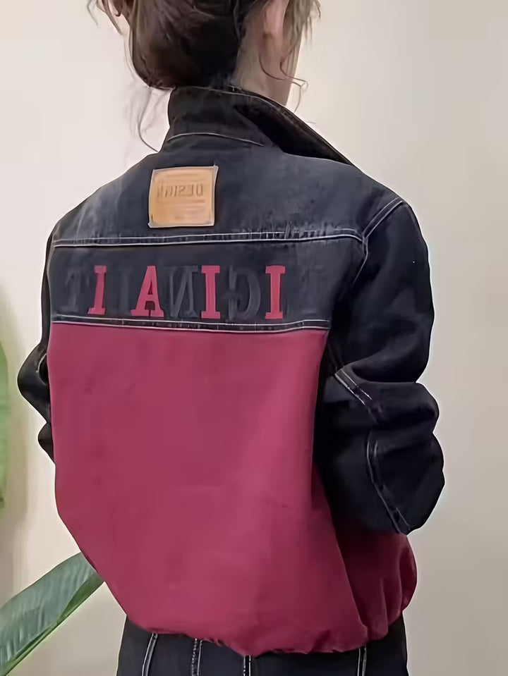 Women's Two-Tone Button-Front Jacket