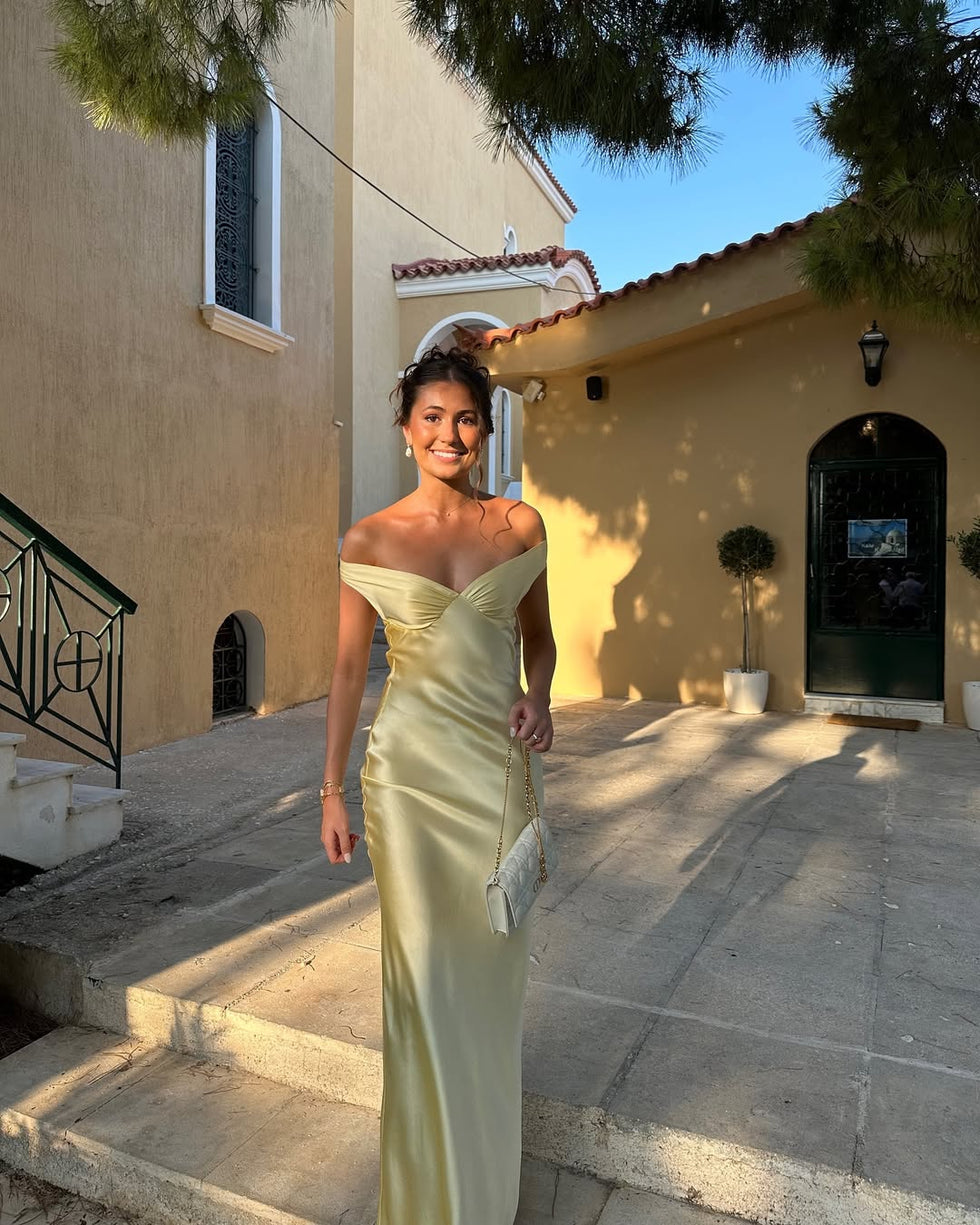 Womens Off Shoulder Maxi Dress with Twist Front Detail