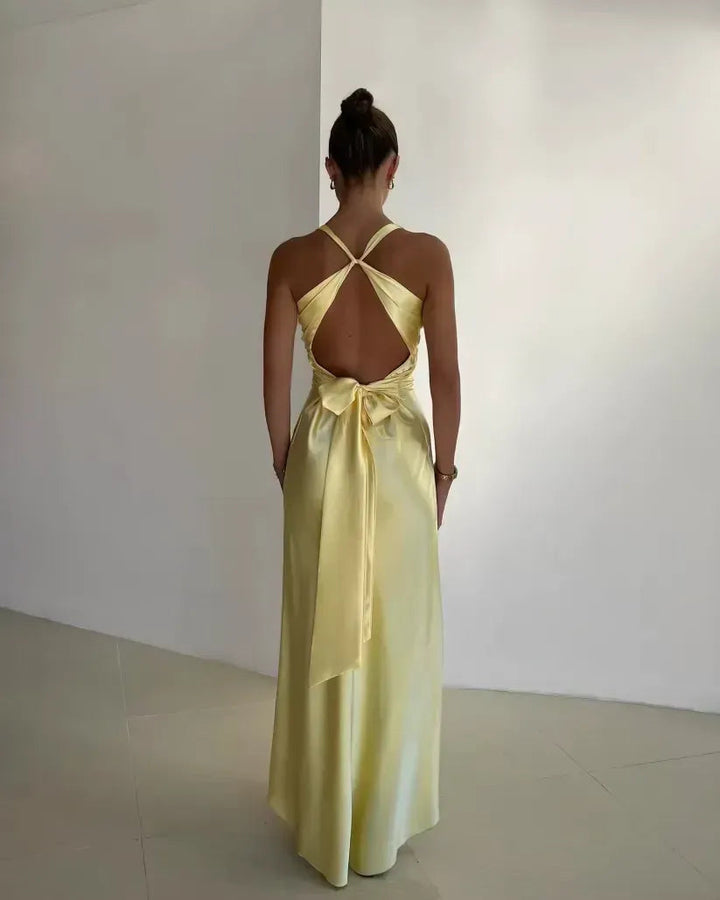 Womens Sleeveless Maxi Dress with Twist Front Detail