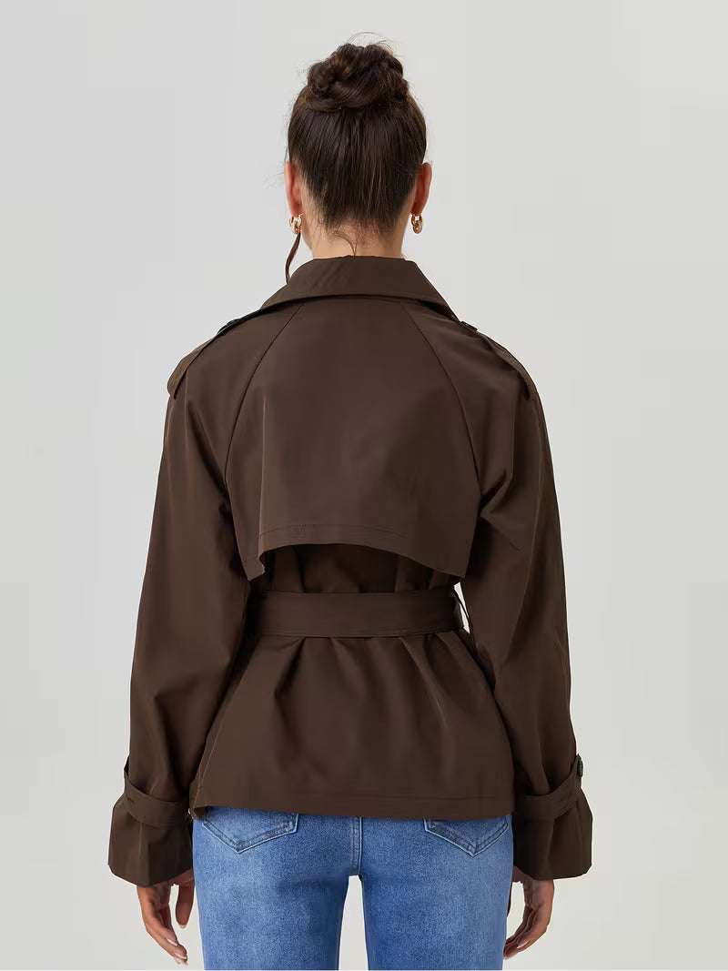 Women’s Double Breasted Belted Trench Coat
