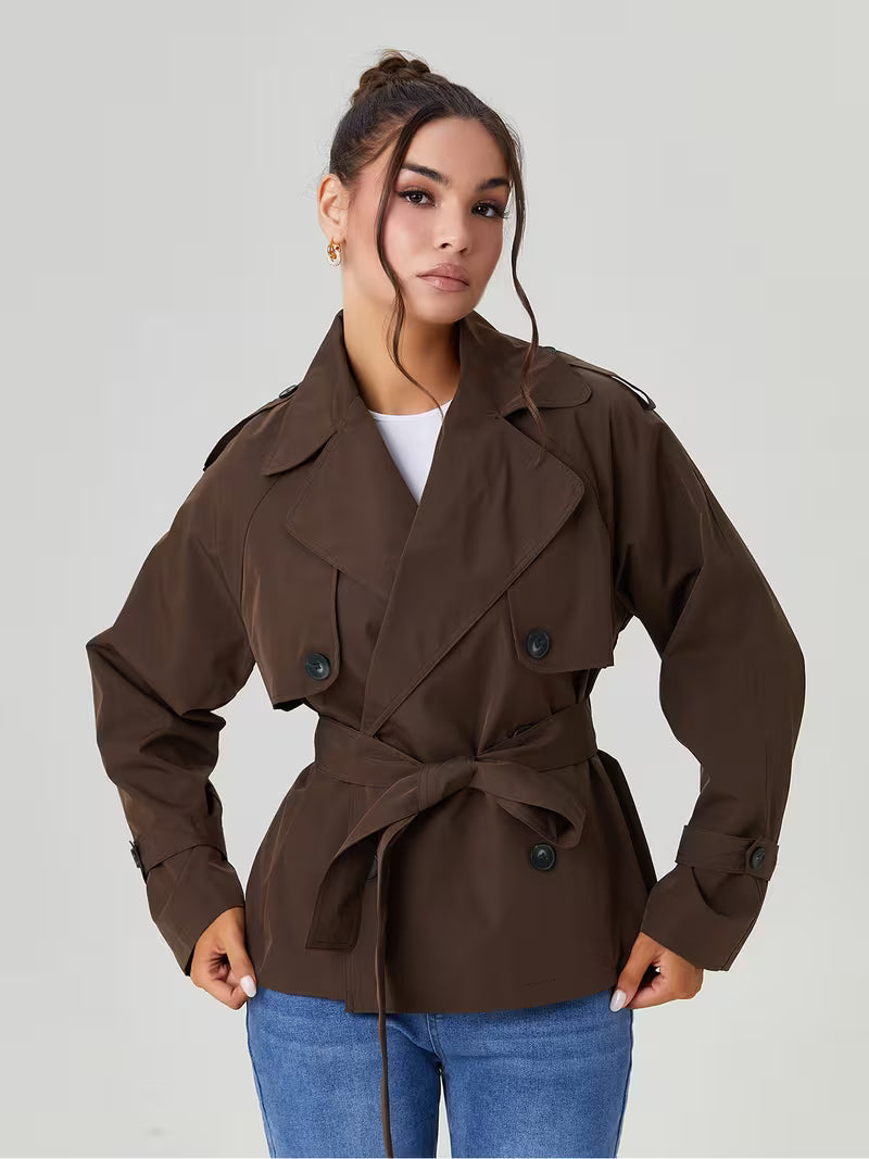 Women’s Double Breasted Belted Trench Coat