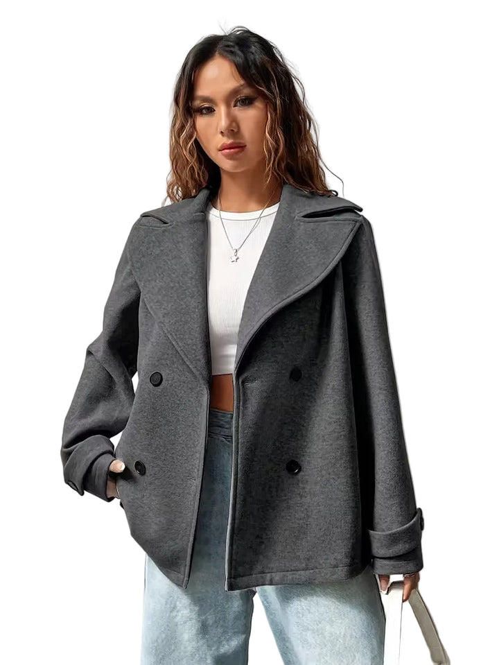 Women’s Double Breasted Button Front Jacket