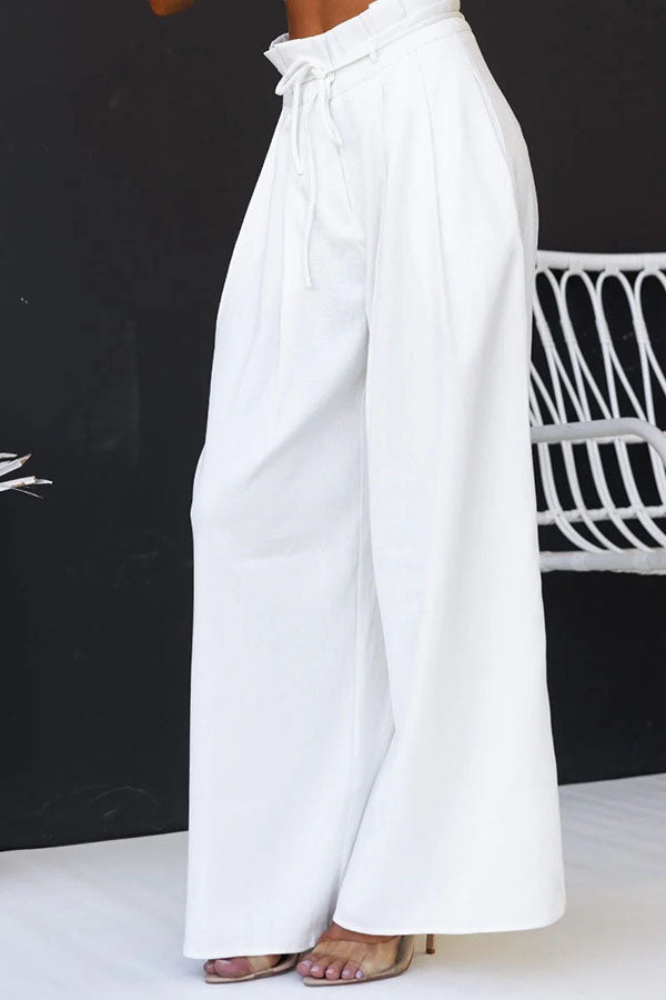 Women’s Halterneck Top and Wide-Leg Trousers Set