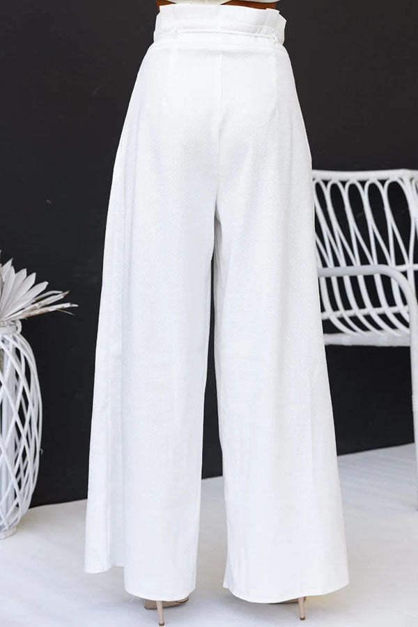 Women’s Halterneck Top and Wide-Leg Trousers Set