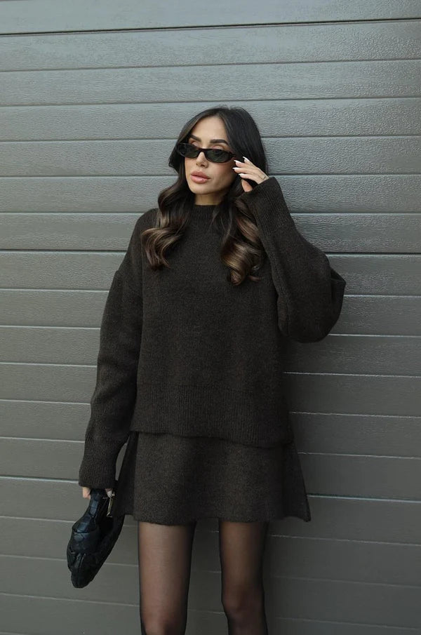 Women’s Knit Jumper and Skirt Set