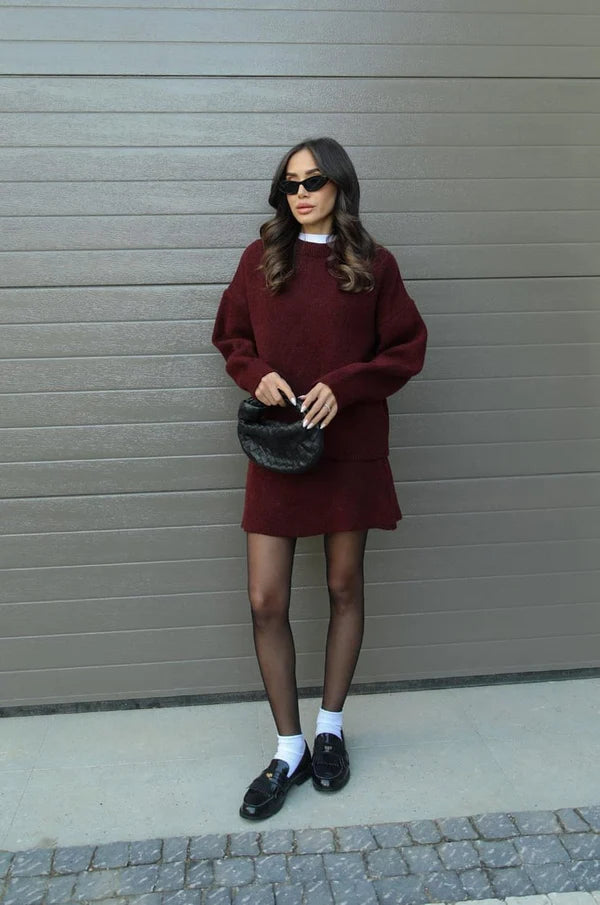 Women’s Knit Jumper and Skirt Set