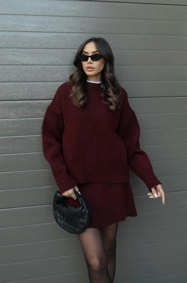 Women’s Knit Jumper and Skirt Set