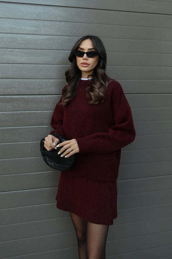 Women’s Knit Jumper and Skirt Set