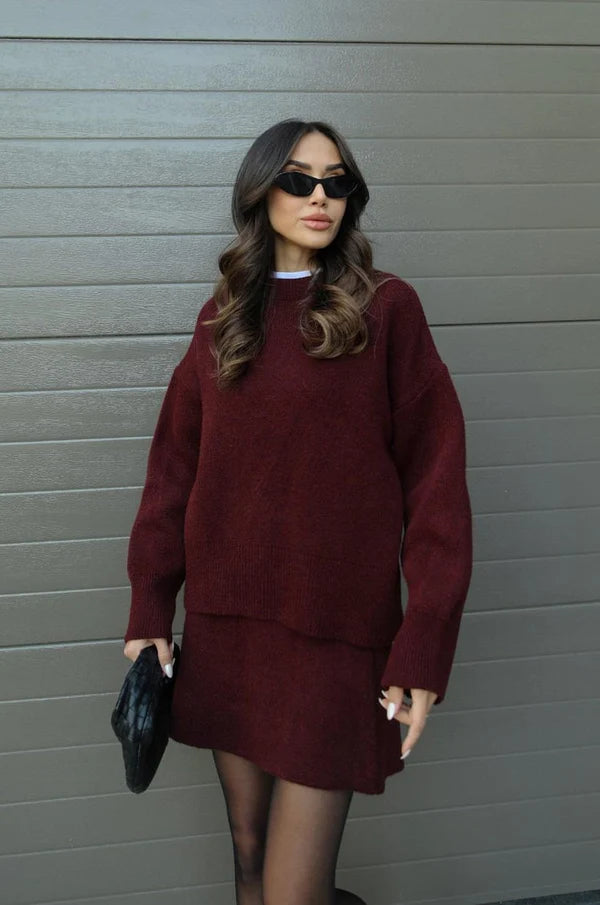 Women’s Knit Jumper and Skirt Set
