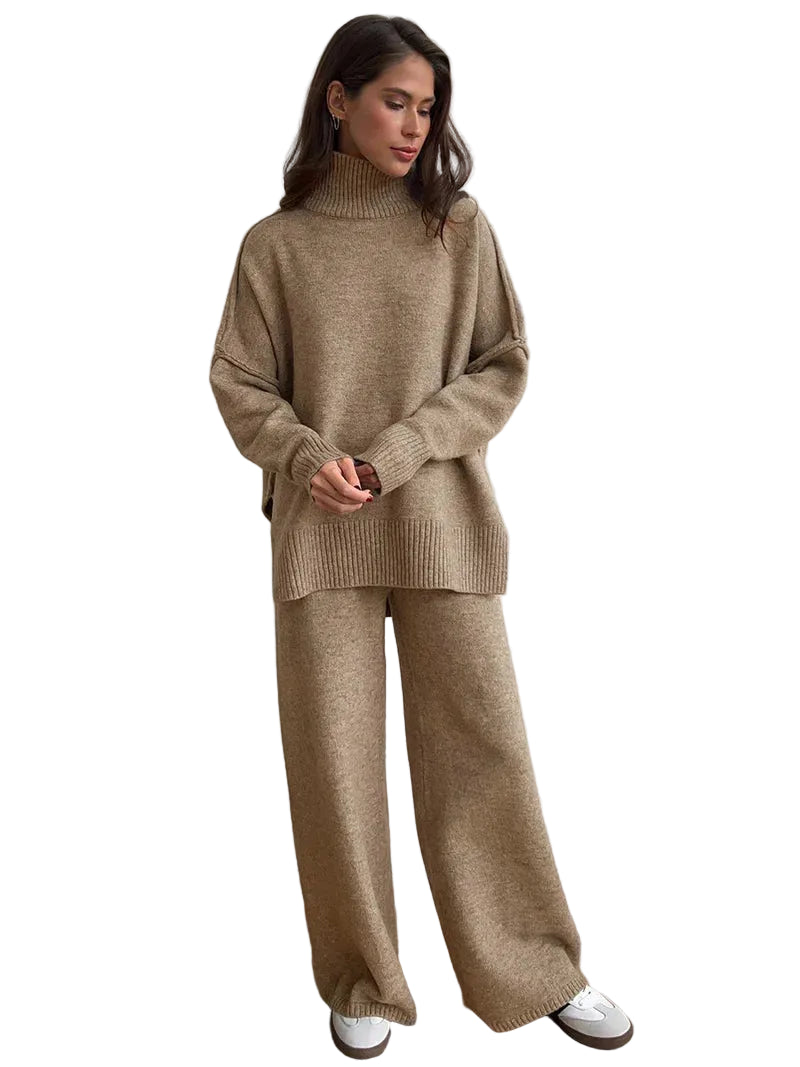 Women’s Knit Jumper and Wide-Leg Trousers Set