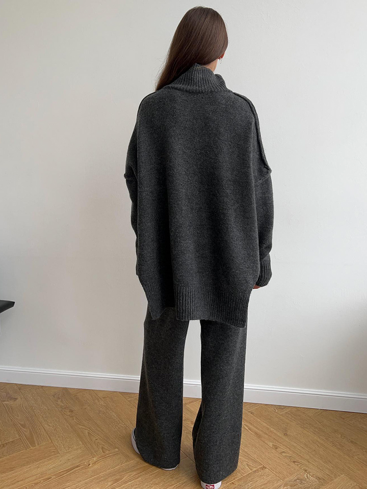 Women’s Knit Jumper and Wide-Leg Trousers Set
