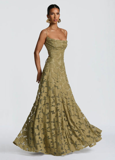 Women’s Lace Spaghetti Strap Maxi Dress