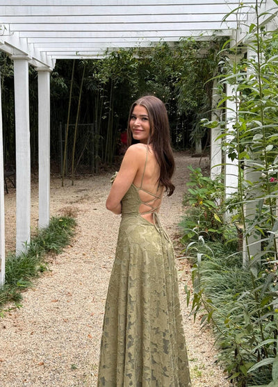 Women’s Lace Spaghetti Strap Maxi Dress