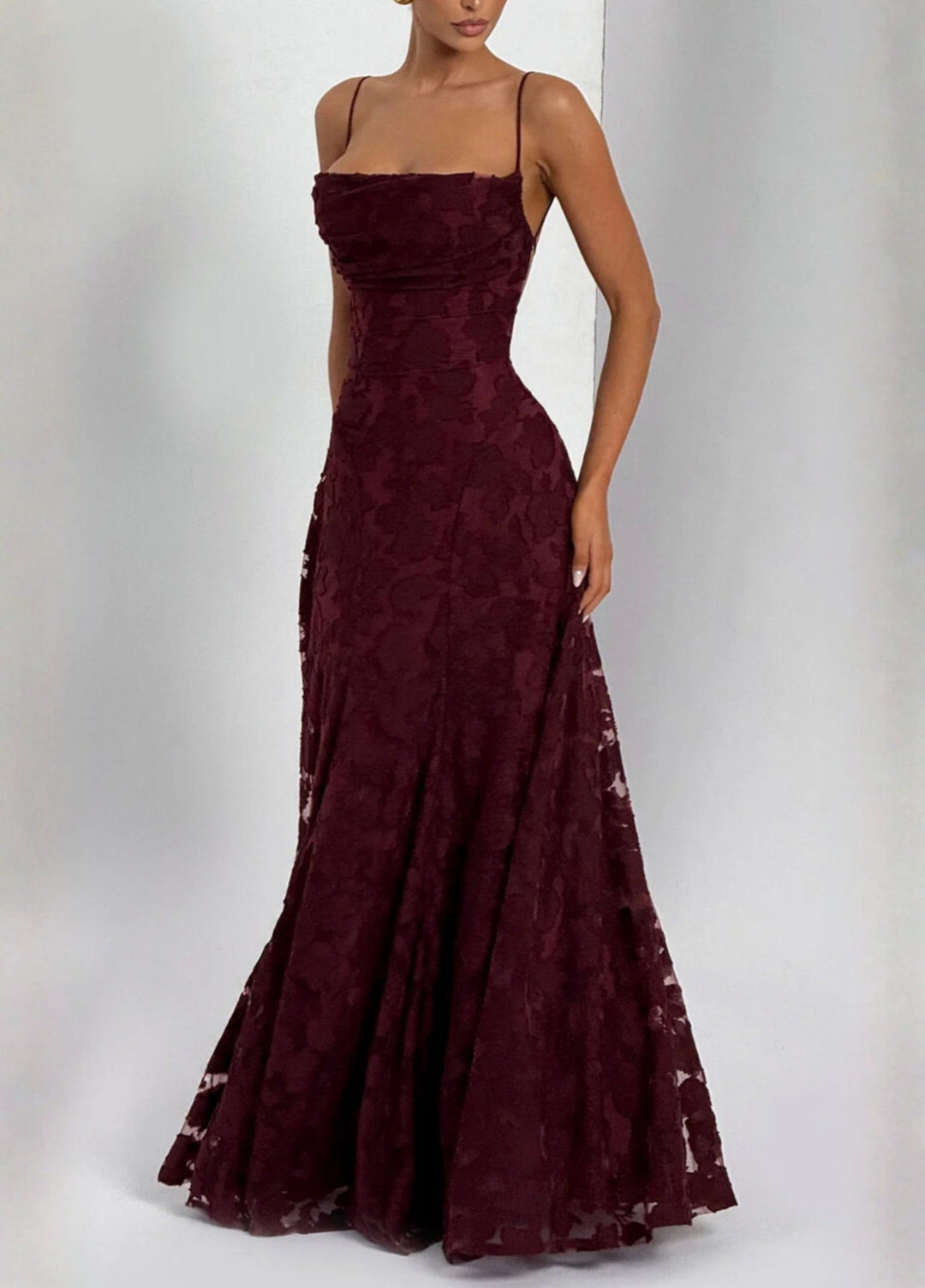 Women’s Lace Spaghetti Strap Maxi Dress