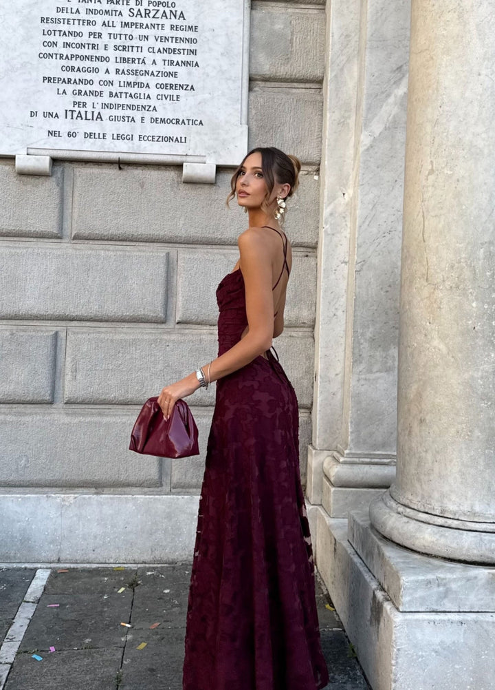 Women’s Lace Spaghetti Strap Maxi Dress