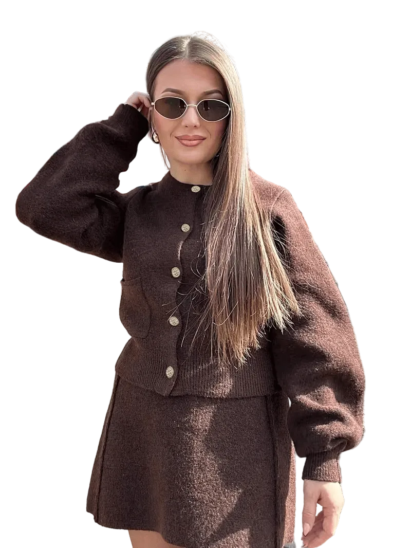 Women’s Long Sleeve Button Front Knit Cardigan