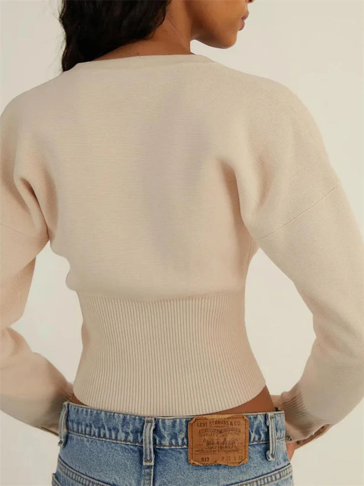 Women’s Long Sleeve Button Front Ribbed Hem Cardigan