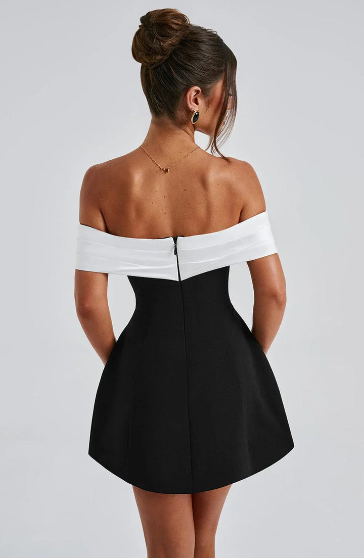 Women’s Off Shoulder Bow Back Mini Dress