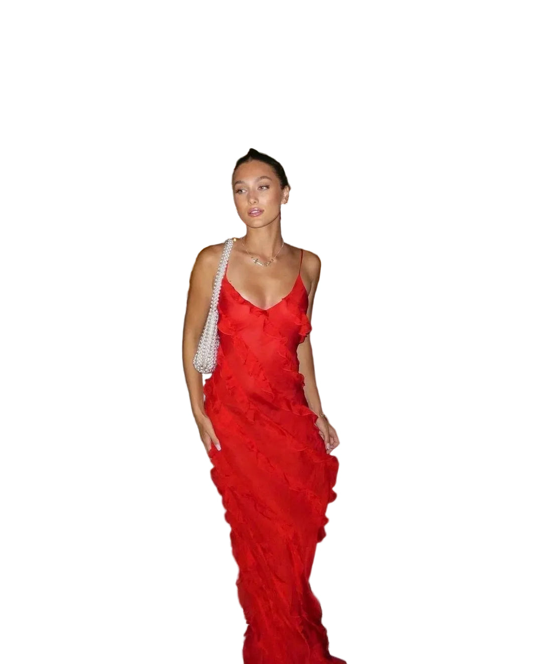 Women’s Sleeveless Ruffled Maxi Dress