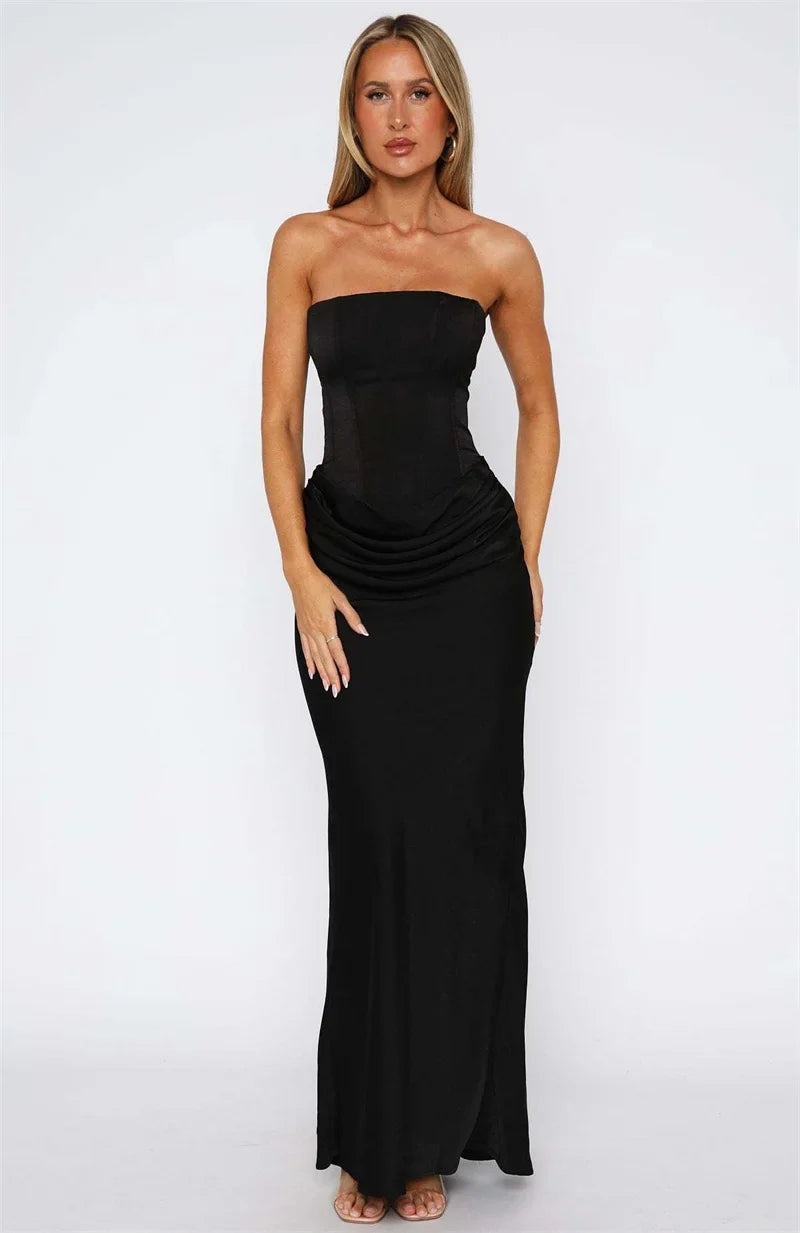 Women’s Strapless Fitted Maxi Dress