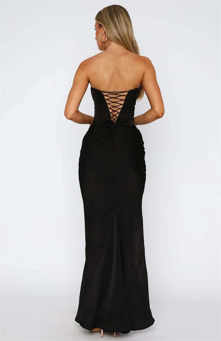 Women’s Strapless Fitted Maxi Dress