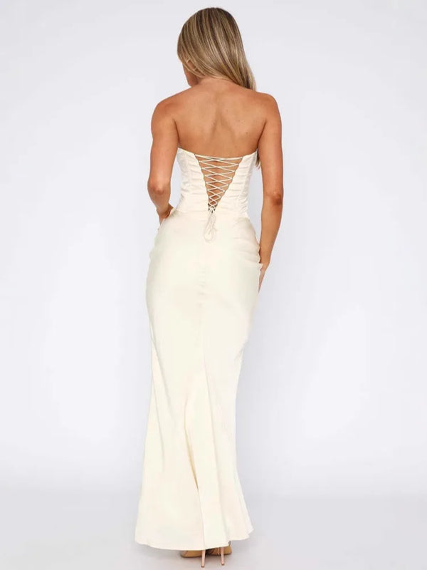 Women’s Strapless Fitted Maxi Dress