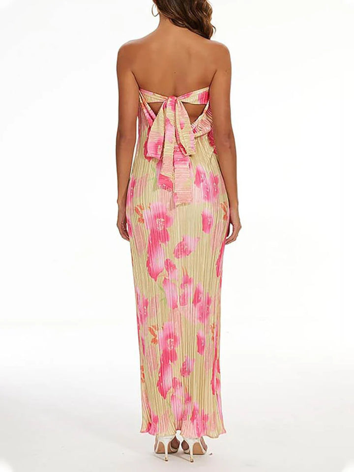 Women’s Strapless Sleeveless Maxi Dress