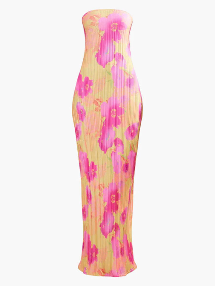 Women’s Strapless Sleeveless Maxi Dress