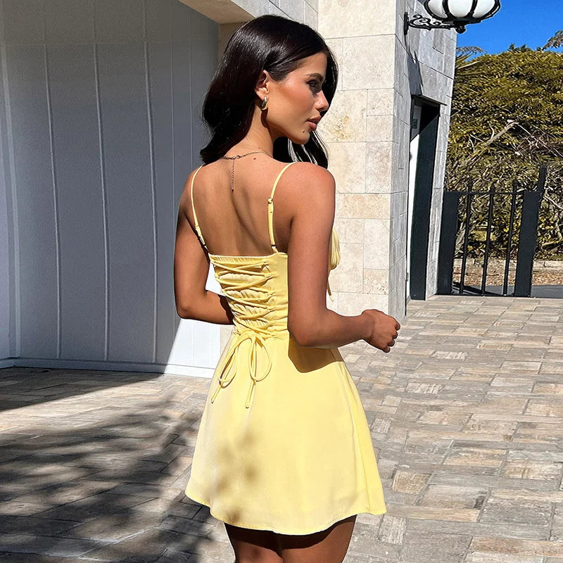 Women’s Strappy Corset Mini Dress