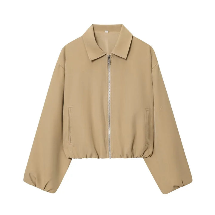 Women’s Zip-Front Collared Lightweight Jacket