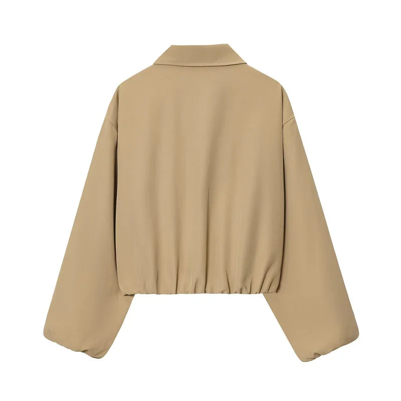 Women’s Zip-Front Collared Lightweight Jacket