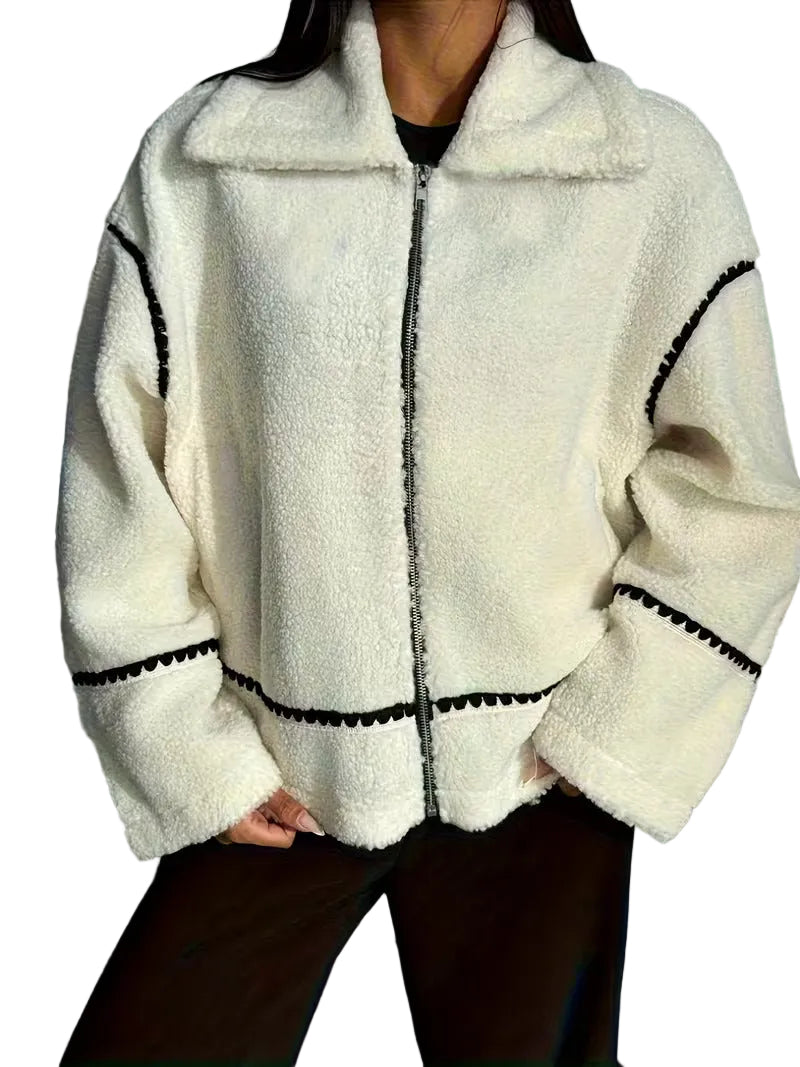 Women’s Zip Front Sherpa Fleece Jacket